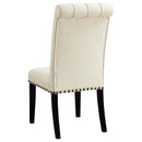  Coaster Furniture Alana 190162 Fabric Upholstered Dining Side Chair - Beige (Set of 2) IMAGE 5