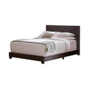  Size_Queen -- Dorian 300762Q Faux Leather Upholstered Queen Panel Bed - Brown IMAGE 1