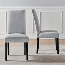 D135C-GRY GRAY VELVET DINING CHAIR