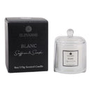 5" 6oz Blanc Saffron & Suede Glass Cloche Candle Décor Ev80586-02