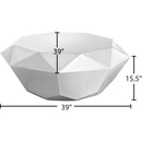  Meridian Gemma Silver Stainless Steel Coffee Table IMAGE 3
