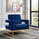  Manufacturer Color_Navy -- Noah Navy Velvet Upholstered Accent Chair IMAGE 2