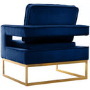  Manufacturer Color_Navy -- Noah Navy Velvet Upholstered Accent Chair IMAGE 6