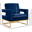  Manufacturer Color_Navy -- Noah Navy Velvet Upholstered Accent Chair IMAGE 7