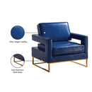  Manufacturer Color_Navy -- Meridian Amelia Stationary Leather Look Accent Chair IMAGE 4