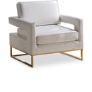  Manufacturer Color_White -- Amelia White Vegan Leather Upholstered Accent Chair IMAGE 1
