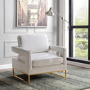  Manufacturer Color_White -- Amelia White Vegan Leather Upholstered Accent Chair IMAGE 2
