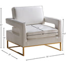  Manufacturer Color_White -- Amelia White Vegan Leather Upholstered Accent Chair IMAGE 3