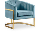  Manufacturer Color_Aqua -- Meridian Carter Stationary Fabric Accent Chair IMAGE 1