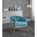  Manufacturer Color_Aqua -- Meridian Carter Stationary Fabric Accent Chair IMAGE 2