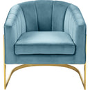  Manufacturer Color_Aqua -- Meridian Carter Stationary Fabric Accent Chair IMAGE 4