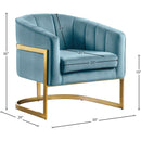  Manufacturer Color_Aqua -- Meridian Carter Stationary Fabric Accent Chair IMAGE 6