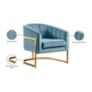  Manufacturer Color_Aqua -- Meridian Carter Stationary Fabric Accent Chair IMAGE 7