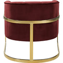  Manufacturer Color_Burgundy -- Carter Burgundy Velvet Upholstered Accent Chair IMAGE 3