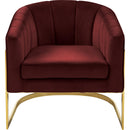  Manufacturer Color_Burgundy -- Carter Burgundy Velvet Upholstered Accent Chair IMAGE 4