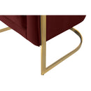  Manufacturer Color_Burgundy -- Carter Burgundy Velvet Upholstered Accent Chair IMAGE 5