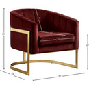  Manufacturer Color_Burgundy -- Carter Burgundy Velvet Upholstered Accent Chair IMAGE 6