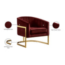  Manufacturer Color_Burgundy -- Carter Burgundy Velvet Upholstered Accent Chair IMAGE 7