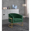  Manufacturer Color_Green -- Carter Green Velvet Upholstered Accent Chair IMAGE 2