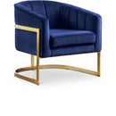  Manufacturer Color_Navy -- Carter Navy Velvet Upholstered Accent Chair IMAGE 1