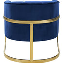  Manufacturer Color_Navy -- Carter Navy Velvet Upholstered Accent Chair IMAGE 3