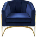  Manufacturer Color_Navy -- Carter Navy Velvet Upholstered Accent Chair IMAGE 4