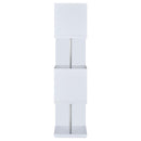  Coaster Furniture Baxter 801418 67-inch 4-shelf Bookshelf - White and Chrome IMAGE 6