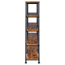  Coaster Furniture Analiese 801543 63-inch 4-shelf Double Bookshelf - Rustic Nutmeg IMAGE 4