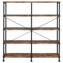  Coaster Furniture Analiese 801543 63-inch 4-shelf Double Bookshelf - Rustic Nutmeg IMAGE 5