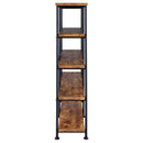  Coaster Furniture Analiese 801543 63-inch 4-shelf Double Bookshelf - Rustic Nutmeg IMAGE 6