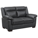  Coaster Furniture Arabella 506592 Upholstered Padded Arm Loveseat - Grey IMAGE 1