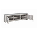  Coaster Furniture Burke 701025 2-door Engineered Wood 71" TV Stand - Grey Driftwood IMAGE 5