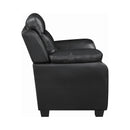  Coaster Furniture Finley 506551 Upholstered Padded Arm Tufted Sofa - Black IMAGE 4