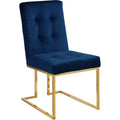  Color_Navy -- Pierre Navy Velvet Upholstered Dining Chair IMAGE 1