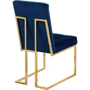  Color_Navy -- Pierre Navy Velvet Upholstered Dining Chair IMAGE 3