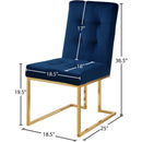  Color_Navy -- Pierre Navy Velvet Upholstered Dining Chair IMAGE 5