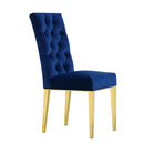  Color_Navy -- Capri Navy Velvet Upholstered Dining Chair IMAGE 1