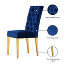  Color_Navy -- Capri Navy Velvet Upholstered Dining Chair IMAGE 5