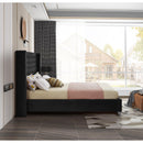 Meridian Aiden Black Velvet Full Bed IMAGE 5