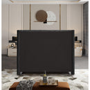 Meridian Aiden Black Velvet Full Bed IMAGE 6