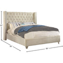  Color_Cream  Size_King  -- Aiden Cream Velvet Upholstered King Bed IMAGE 8
