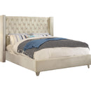 Meridian Aiden Queen Upholstered Platform Bed AidenCream-Q IMAGE 1
