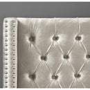 Meridian Aiden Cream Velvet Queen Bed IMAGE 7