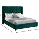  Color_Green  Size_King  -- Aiden Green Velvet Upholstered King Bed IMAGE 8