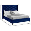  Color_Navy  Size_King  -- Aiden Navy Velvet Upholstered King Bed IMAGE 8