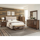  Size_Full --  Devon 300525F 57-inch Upholstered Full Panel Bed - Beige IMAGE 4