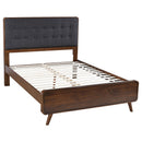  Size_Queen -- Robyn 205131Q Wood Queen Platform Bed - Dark Walnut IMAGE 1