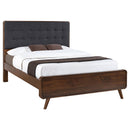  Size_Queen -- Robyn 205131Q Wood Queen Platform Bed - Dark Walnut IMAGE 2