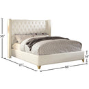 Size_Full -- Soho White White Bonded Leather Full Bed IMAGE 3
