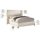  Size_Full -- Soho White White Bonded Leather Full Bed IMAGE 4